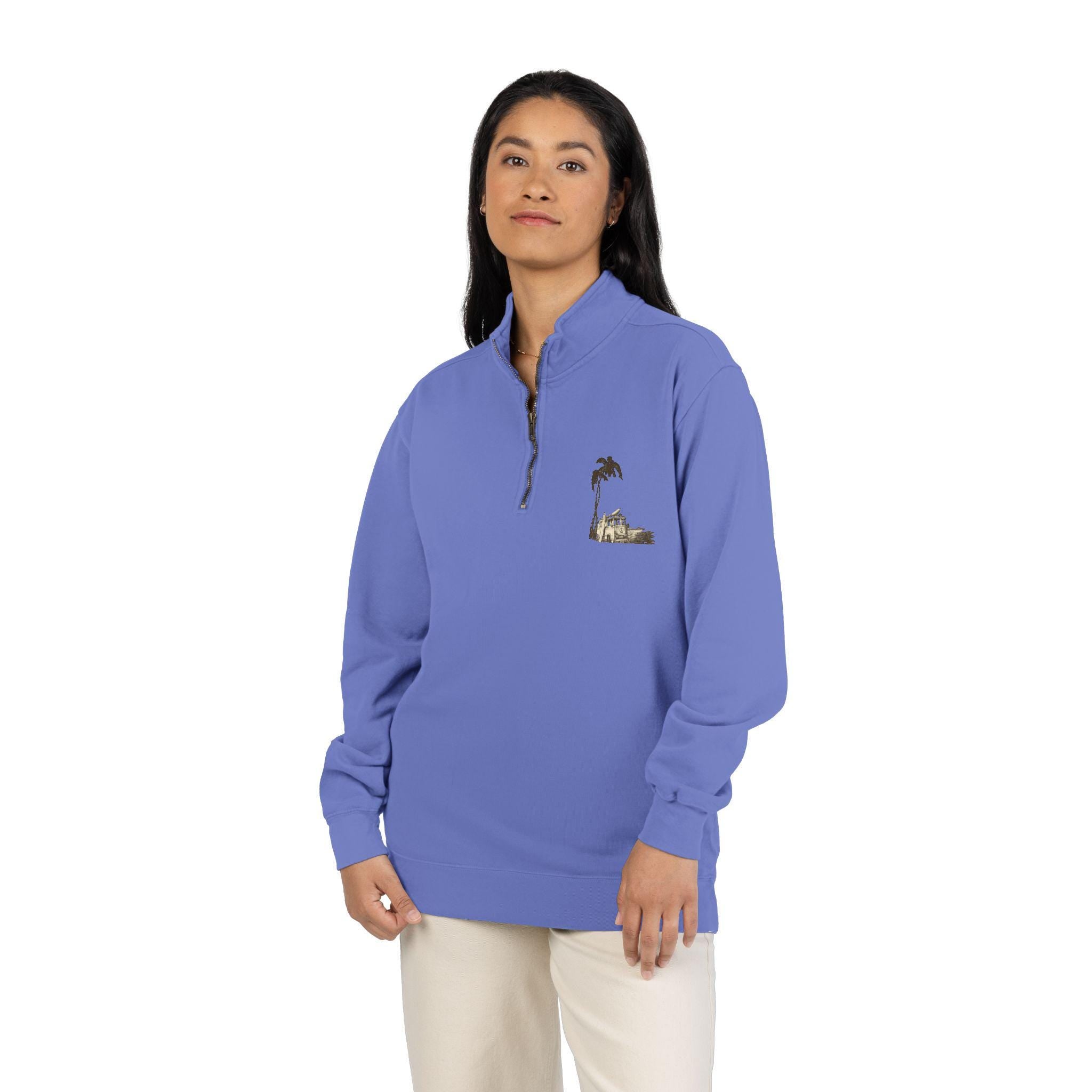 Surf style Quarter-Zip Sweatshirt