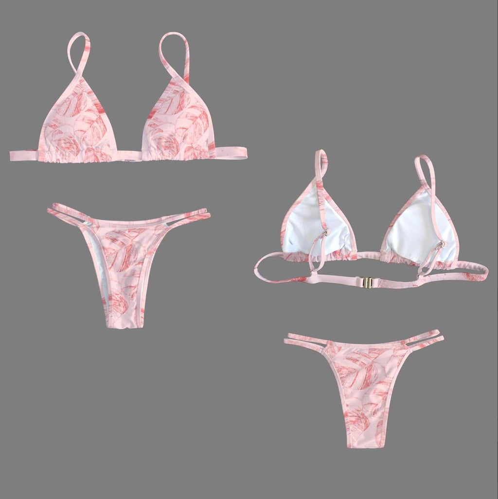 Pink palm bikini