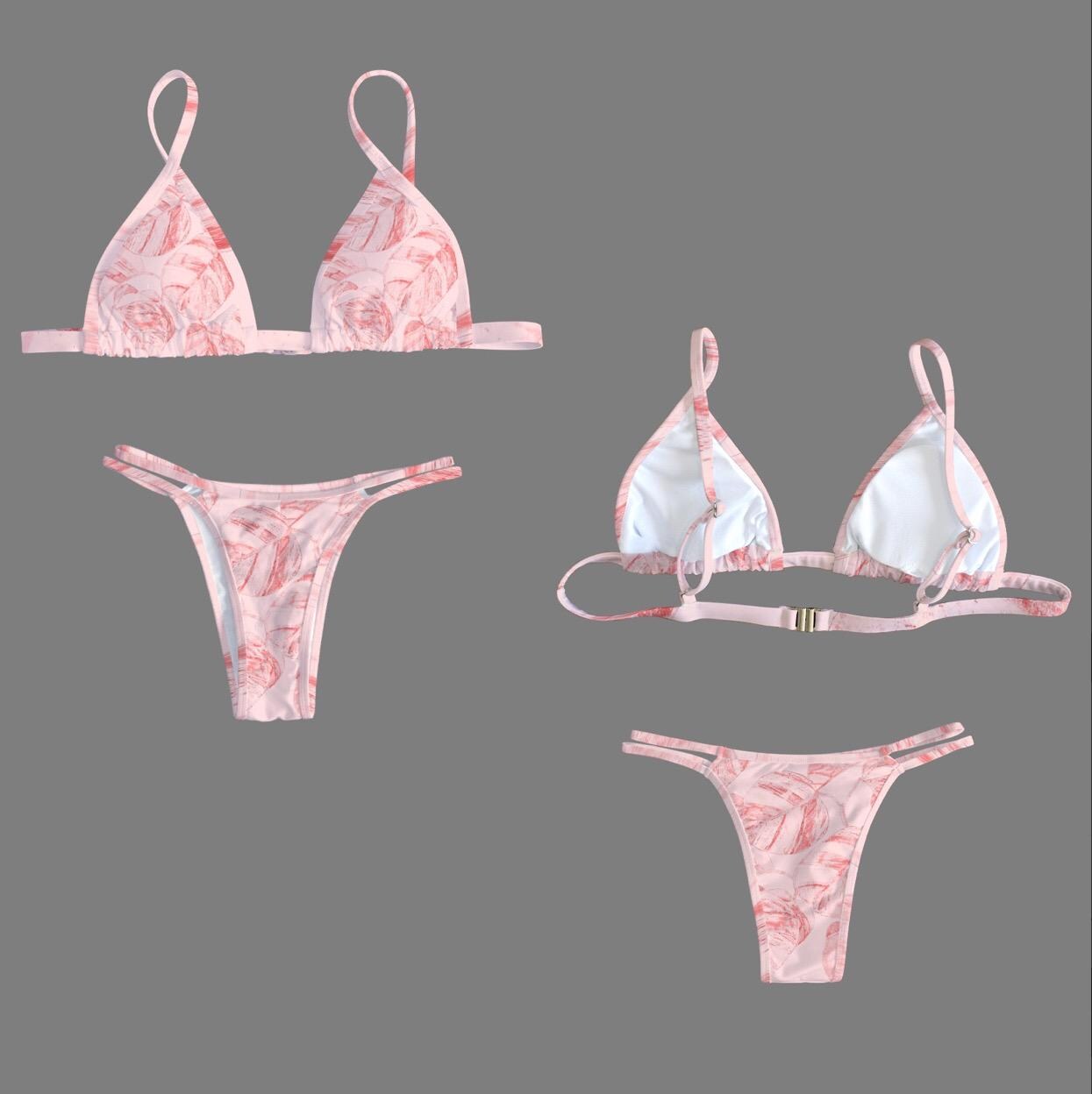 Pink palm bikini