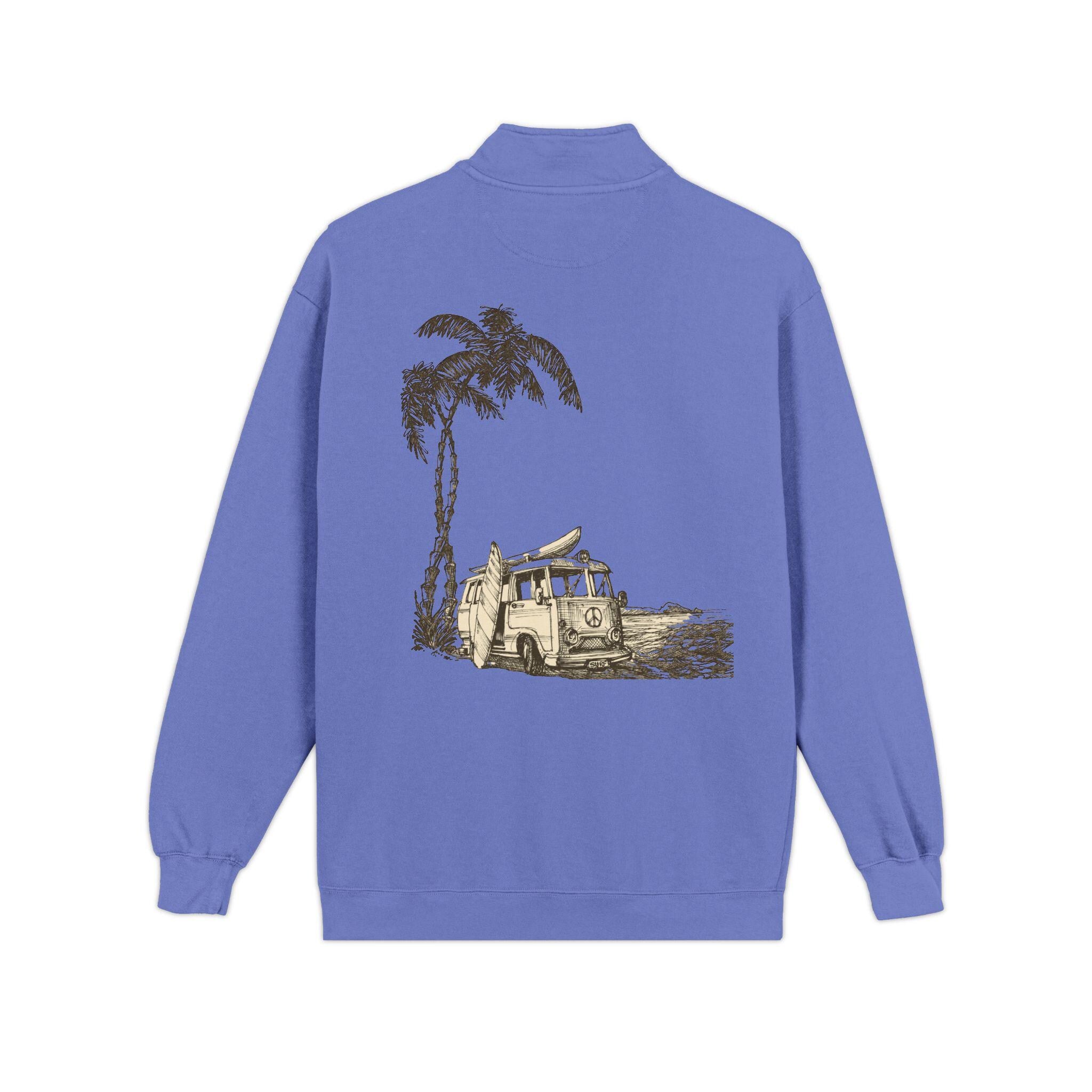 Surf style Quarter-Zip Sweatshirt