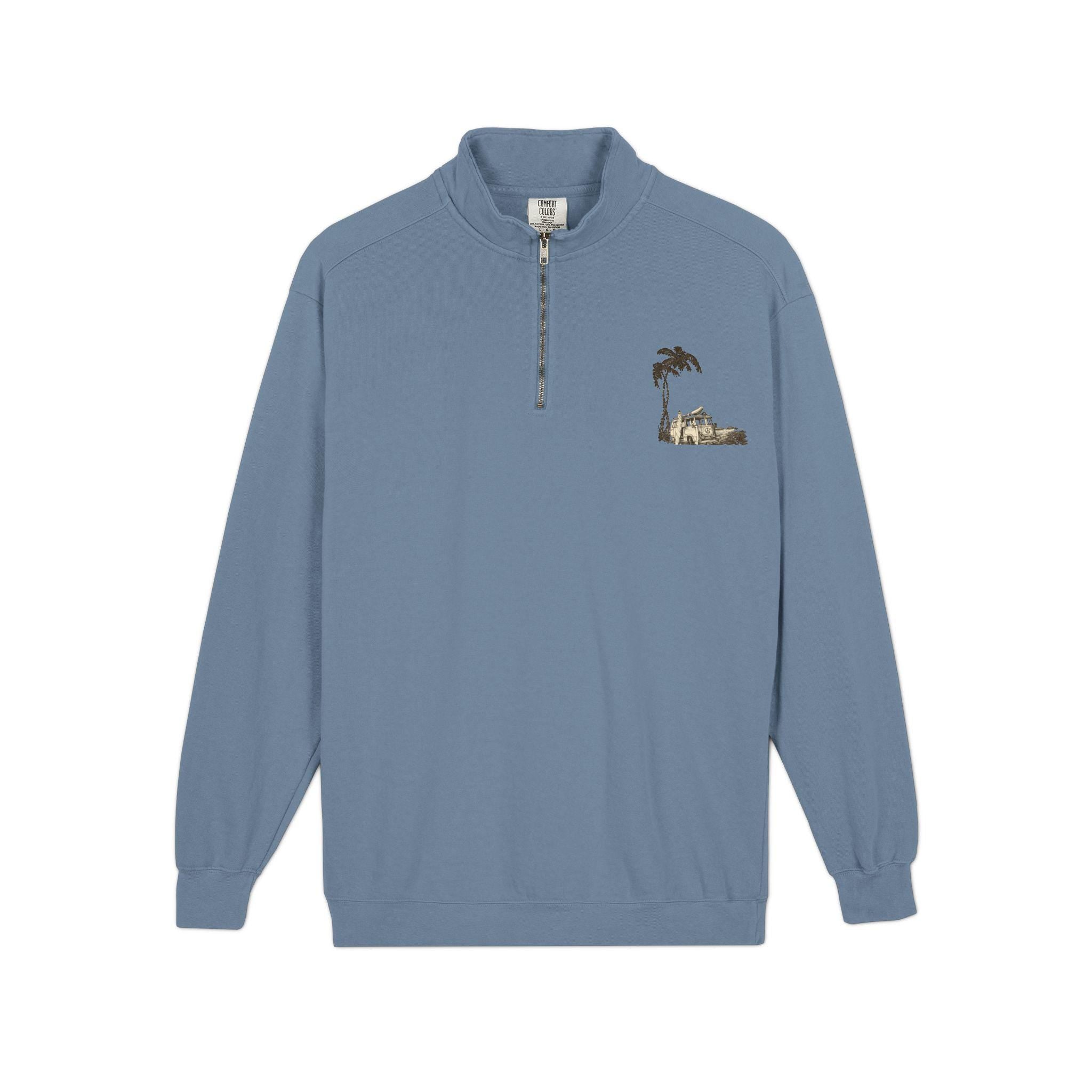 Surf style Quarter-Zip Sweatshirt