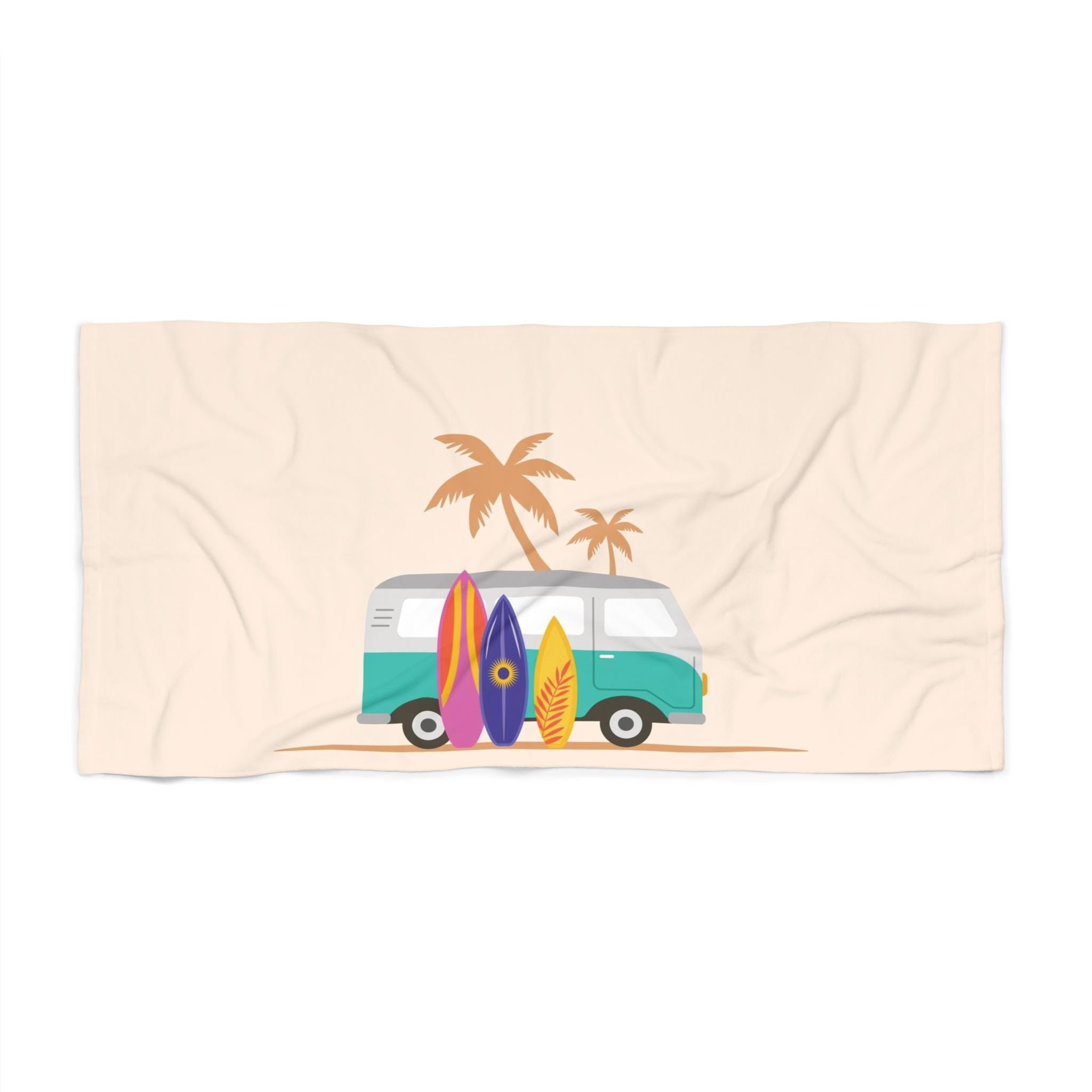 Retro Surfer Beach Towel