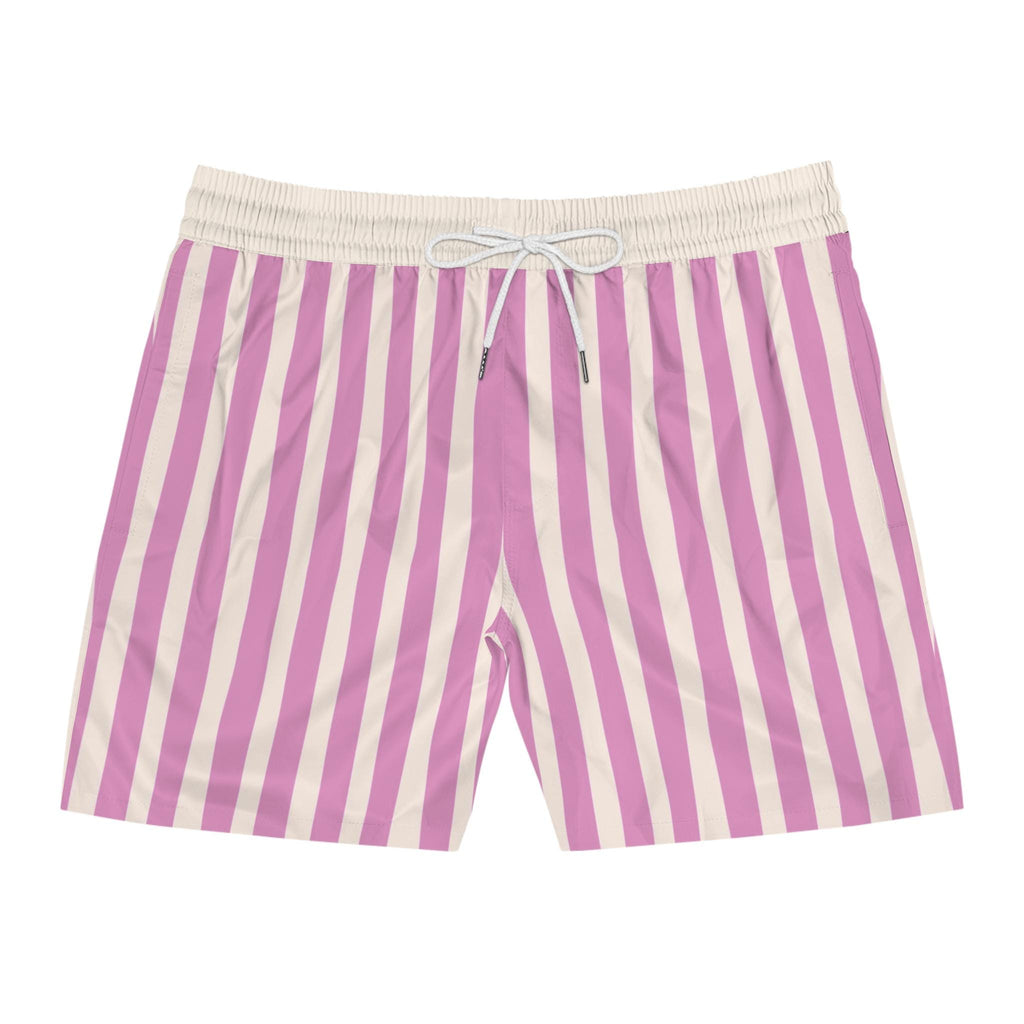 Pink and White Swim Shorts