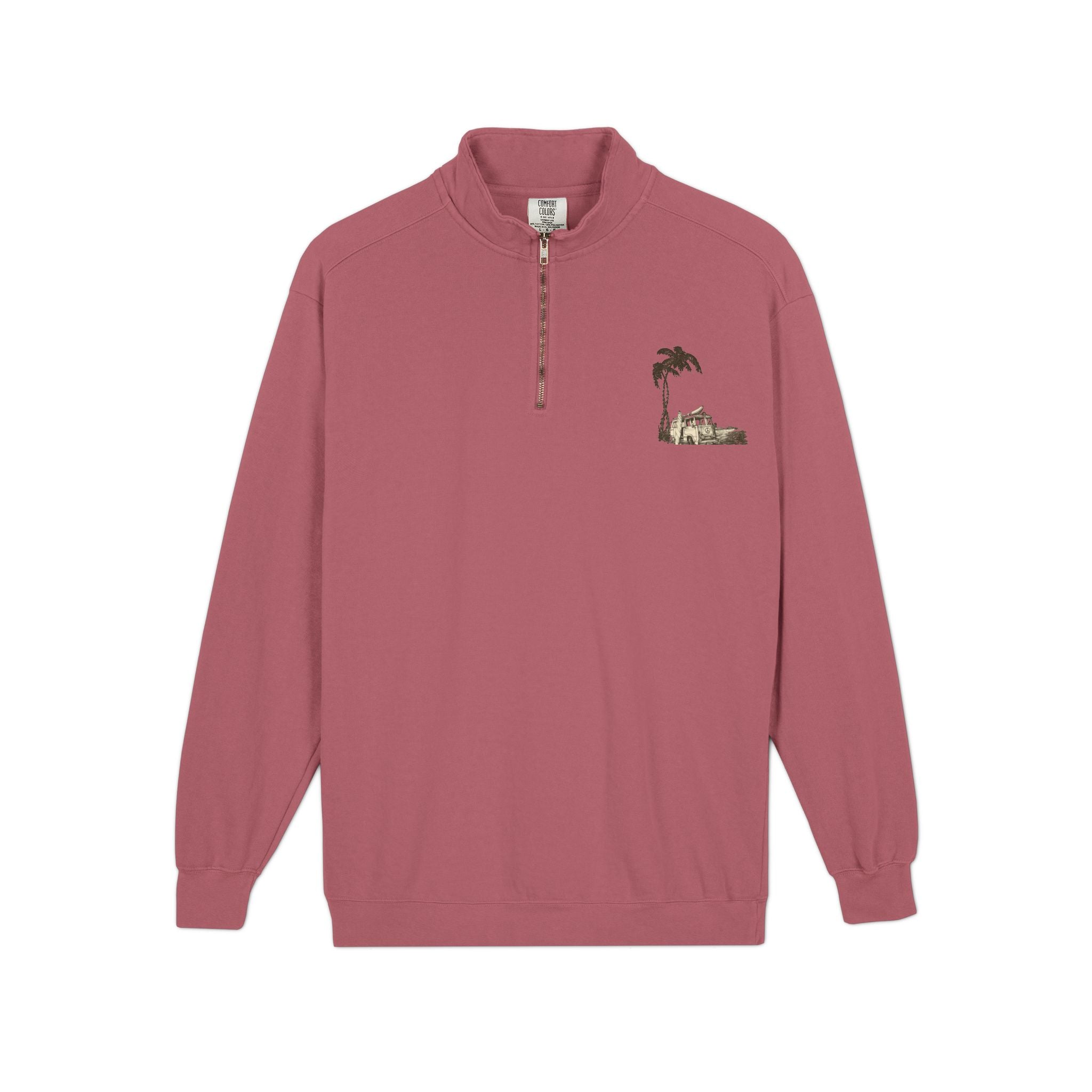 Surf style Quarter-Zip Sweatshirt