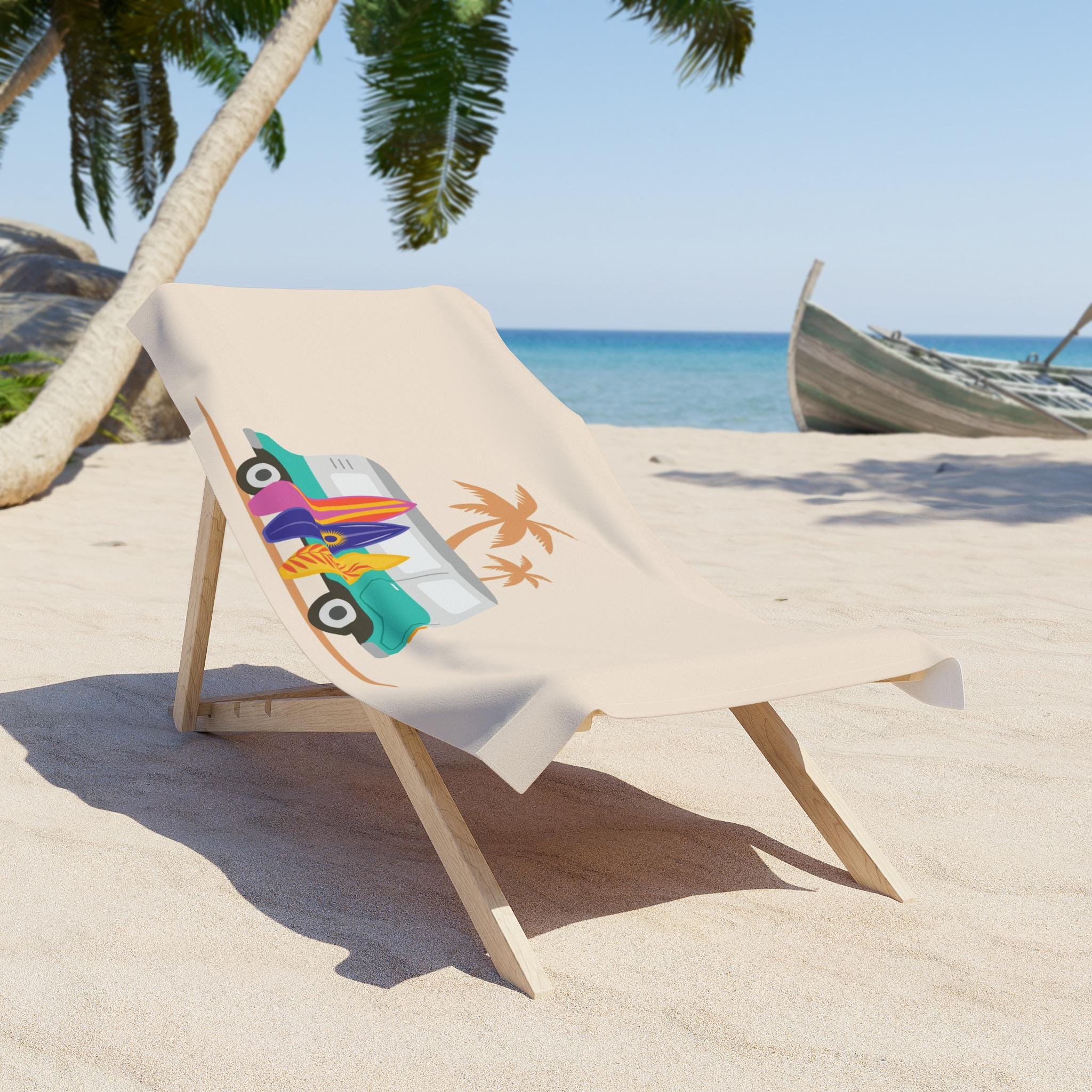 Retro Surfer Beach Towel