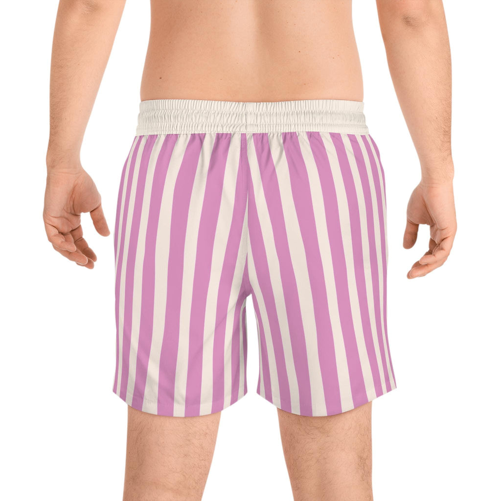 Pink and White Swim Shorts