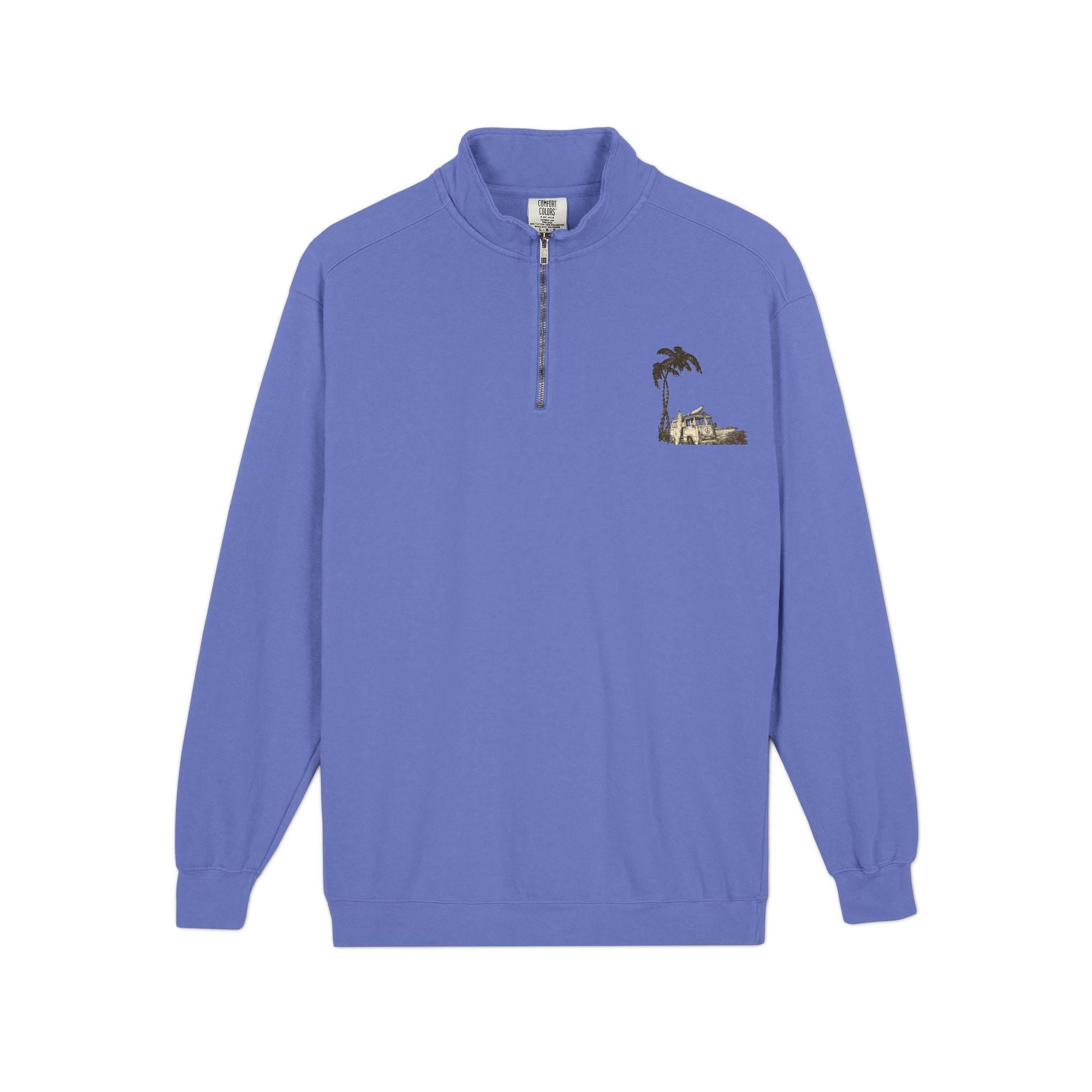 Surf style Quarter-Zip Sweatshirt