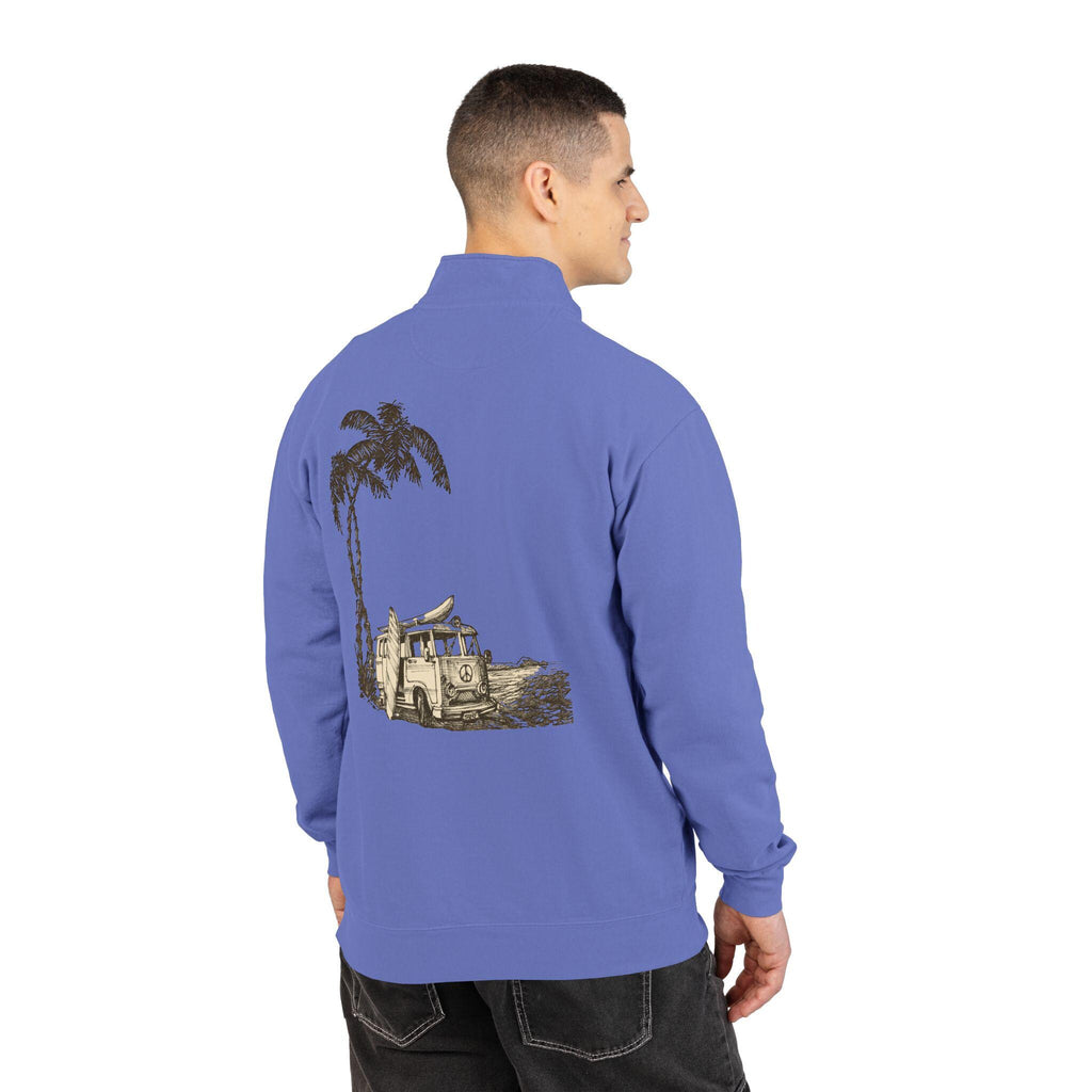 Surf style Quarter-Zip Sweatshirt