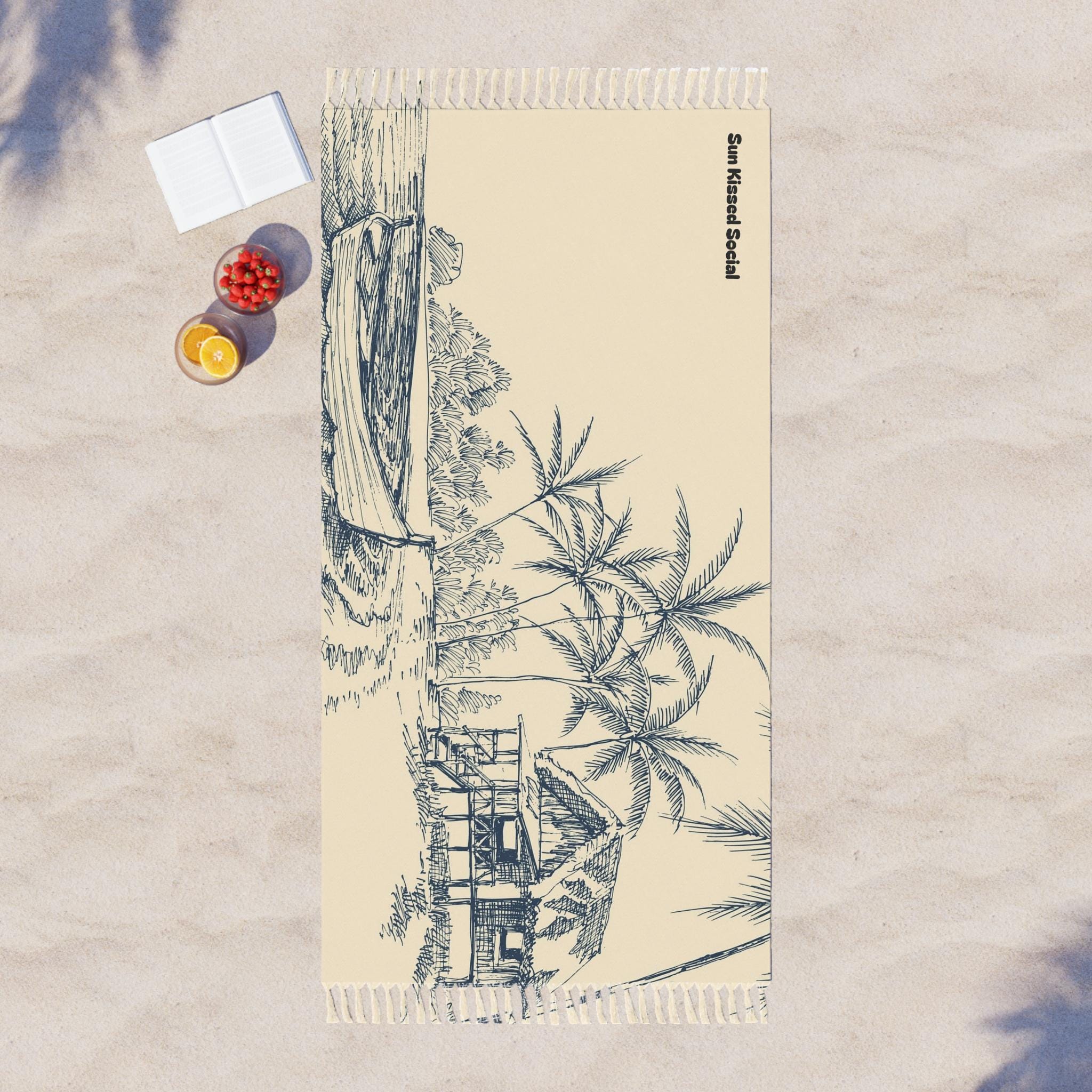 Tropical Palm Beach Towel